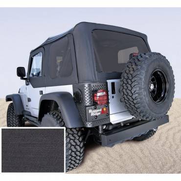 XHD Soft Top, Black Denim, Tinted Windows; 97-06 Jeep Wrangler TJ