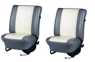 1954-55 VW Volkswagen Bug Beetle Original Style w/Insert Seat Upholstery, Front Only - Any Color Combo
