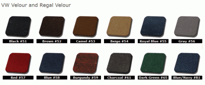TMI Products - 1954-79 VW Volkswagen Bug Beetle Tweed & Velour Insert Seat Upholstery, Front/Rear - Image 4