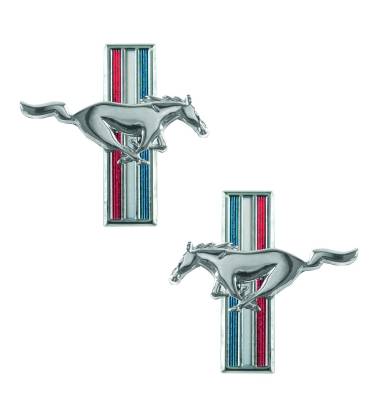 Badges and Emblems - Mustang Emblems - Scott Drake - 1965 - 1966 Mustang Running Horse Fender Emblem - PAIR for Both Sides of Car