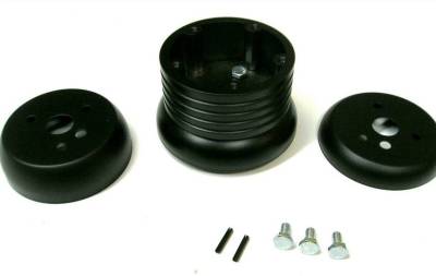 Black Billet Five or Six Hole Steering Wheel Adapter Fits Many Models w/Shipping to Great Britain