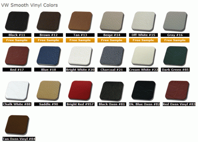 Smooth Vinyl Color Chart