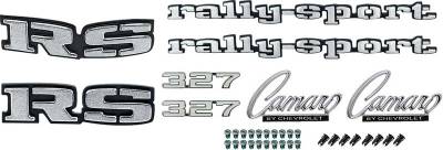 Badges and Emblems - Camaro Emblem Kits - OER - *R1083 - 1969 Camaro RS with 327 Emblem Kit