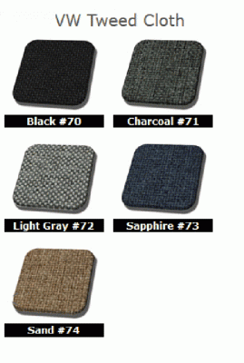 TMI Products - Door Panel Set for 1961 - 74 Type III Notchback, Tweed, With or Without Pockets - 4 pc. Set - Image 3
