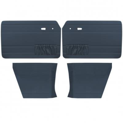 Volkswagen Upholstery - Door Panels - TMI Products - Door Panel Set for 1961 - 74 Type III Notchback, Velour, With or Without Pockets - 4 pc. Set