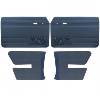 Volkswagen Upholstery - Door Panels - TMI Products - Door Panel Set for 1966 - 67 Type III Fastback, Vinyl, With Pockets - 4 pc. Set