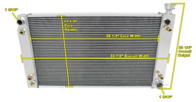 Champion Cooling Systems - Three Row Champion Aluminum Radiator for 1988 - 95 Chevy C/K Series Truck, CC622 - Image 3