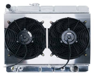 Radiators - Aluminum Radiators - Cold Case - 64-67 GTO w/ AC HO/SD 1.25 Inch Radiator KIT Automatic Transmission Cold Case Radiators