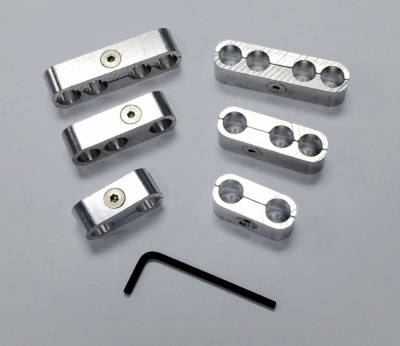 Billet Spark Plug Wire Separator 6 Pce Set - Race Style fits 8mm, 9mm, 10mm - Image 2