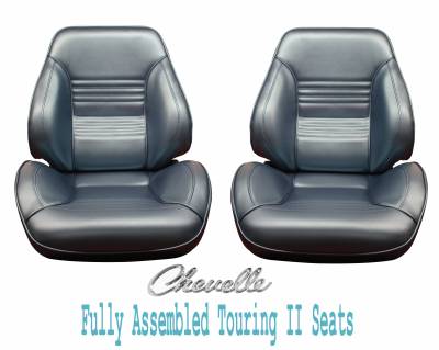 Distinctive Touring II Pre Assembled Seats - Chevelle/El Camino Touring II Seats - Distinctive Industries - 1967 Chevelle & El Camino Touring II Front Bucket Seats Assembled