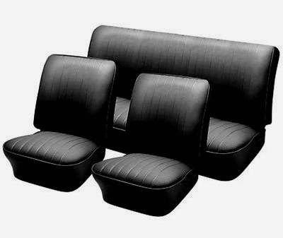 TMI Products - 1958-64 VW Volkswagen Bug Beetle Convertible Original Style Seat Upholstery, Front and Rear