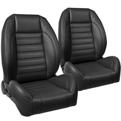 TMI Pro Series Seats - Chevelle - El Camino - TMI Products - TMI Pro Series Low Back Bucket Seats for Chevelle, El Camino, with Logo Delete