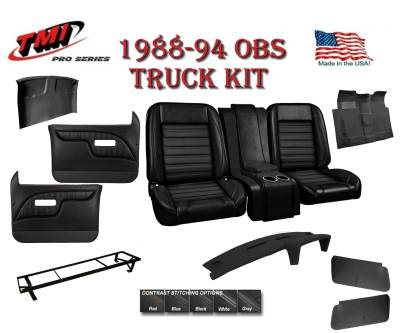 Interior Kits - Chevy/GMC Truck Kits - TMI Products - 1988-94 Chevy & GMC OBS Truck Sport Pro-Series Interior Kit w/Bucket Seats
