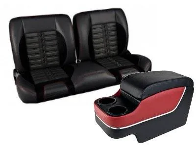 Two-tone replacement bench and bucket seat upholstery