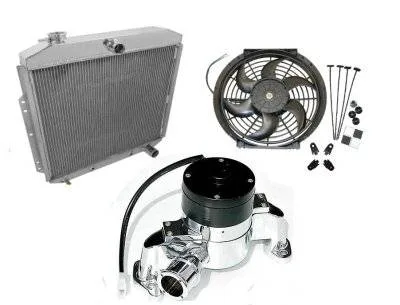 Aluminum radiators, electric fans and shrouds